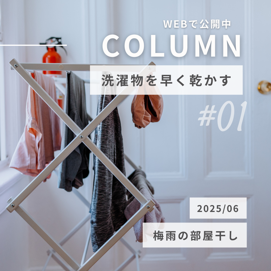 梅雨の部屋干し対策！洗濯物を早く乾かす方法を紹介します