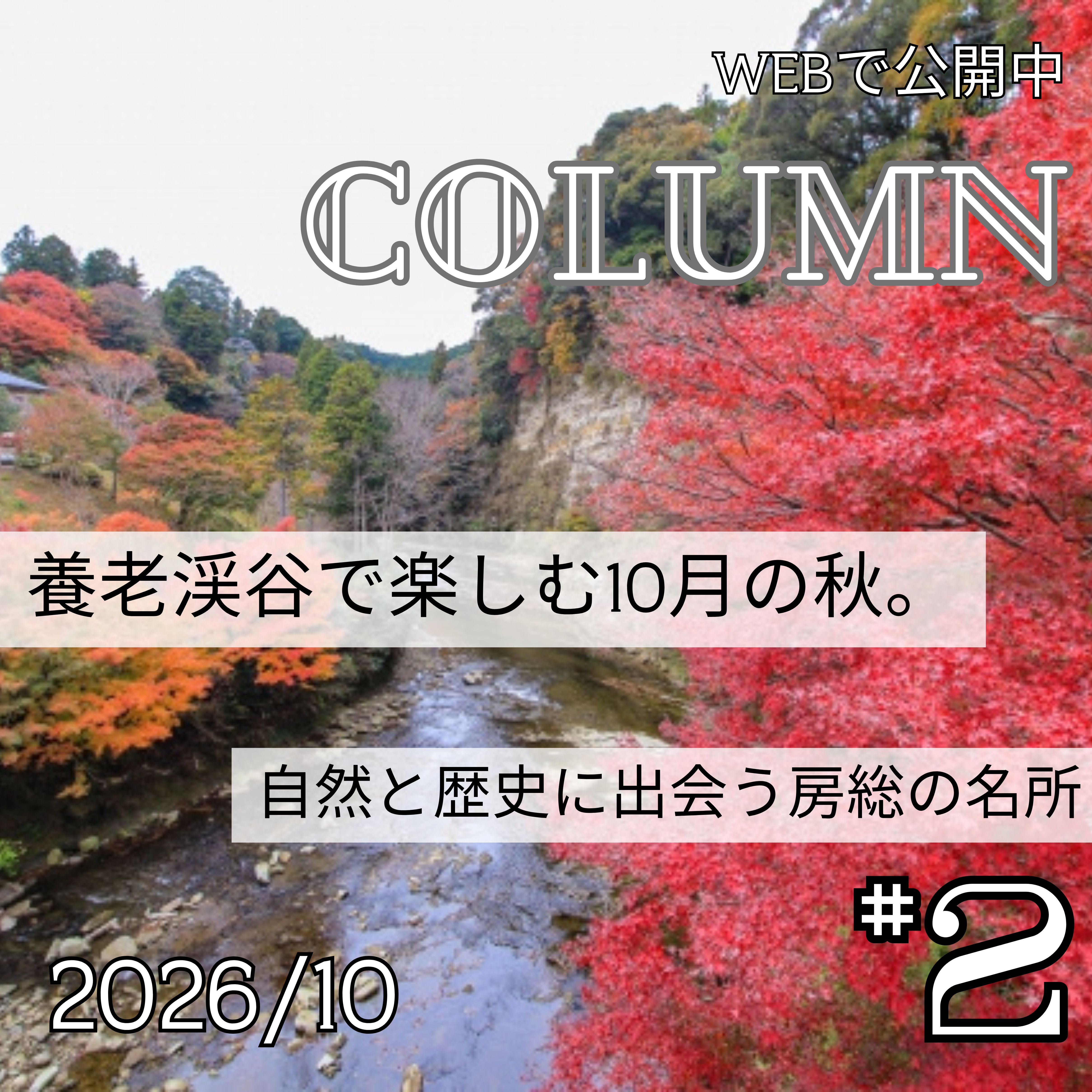 養老渓谷で楽しむ10月の秋。自然と歴史に出会う房総の名所