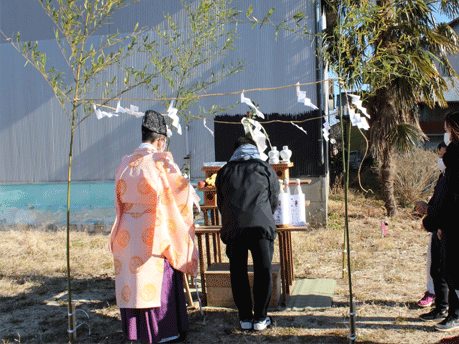 地鎮祭の様子